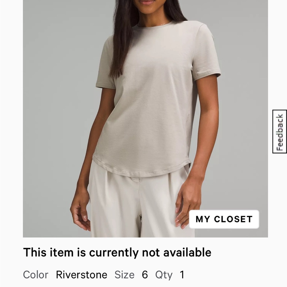 Lululemon love crew curved hem top